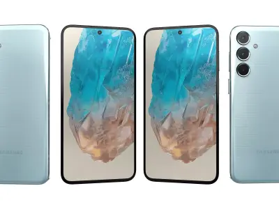 Samsung Galaxy M35 Light Blue High Poly 3D model