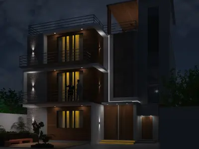 2 Storey House Design - exterior Only -Architectural 3D model