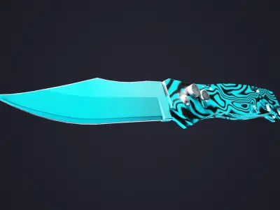 Combat Knife Low-poly 3D model