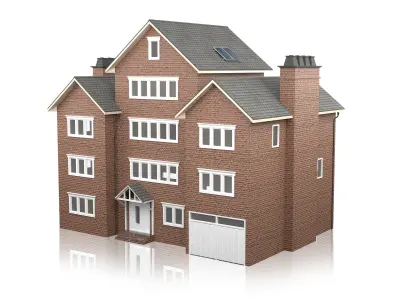 British House Design 07 Low-poly 3D model