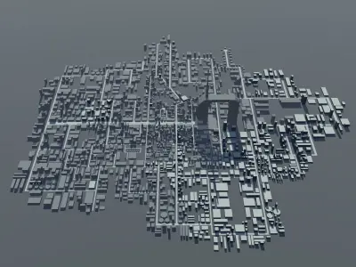A Simple City Free 3D model