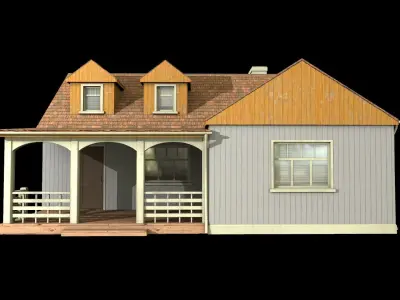 house Low-poly 3D model 21