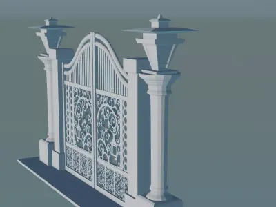 Gateway Exterior Gate 3D model 3D print model