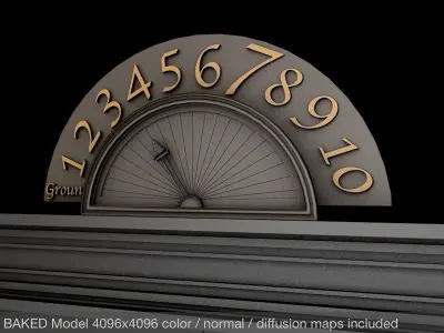 Fancy Elevator Door Low-poly 3D model