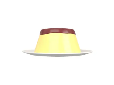 Pudding v1 001 Low-poly 3D model