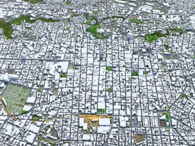 San Jose Costa Rica 30km Low-poly 3D model