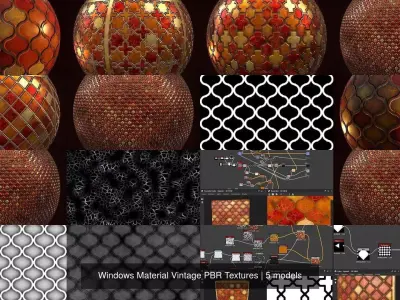 Windows Material Vintage PBR Textures Texture