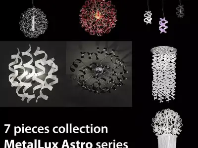 Collection 7 lights Astro MetalLux 3D model