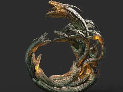 Serpents Hive sculpture 3D model
