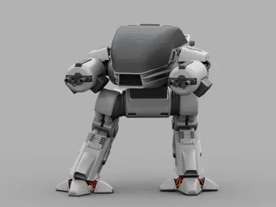 ROBOCOP rigged  -  animated 3D model