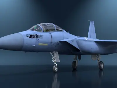  F-15SE Silent Eagle Fighter with Pilot 