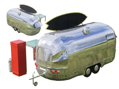 Street cafe module 3D model