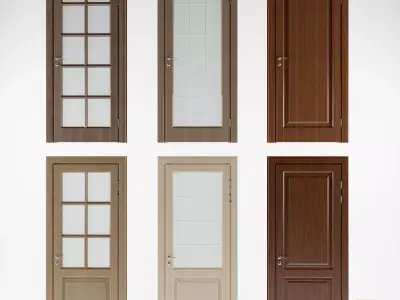 Domberg doors collection with glass 3D model