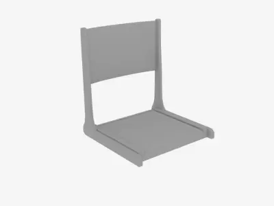  Japanese Floor Chair Low-poly 3D model