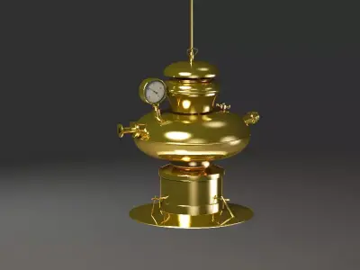 Old pumping gas lamp lighting 3D model