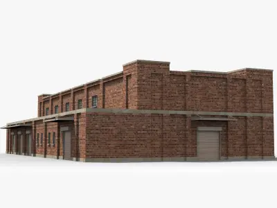 Factory xx8 Low-poly 3D model