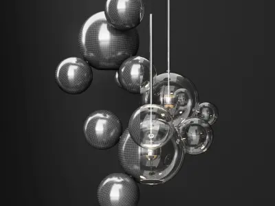 Giopato and Coombes BOLLE 14 bubble 2 CLEAR and SILVER 3D model