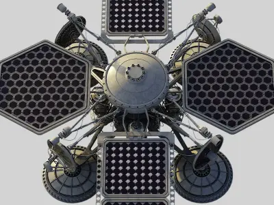 scifi satelite 3D model