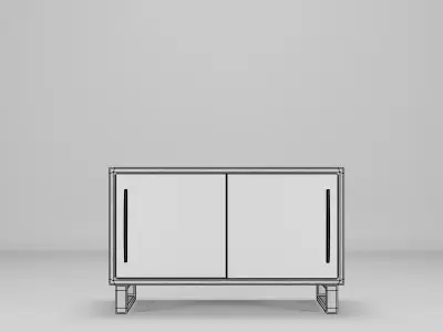 Wood Cabinet 80x40x50  Low-poly 3D model