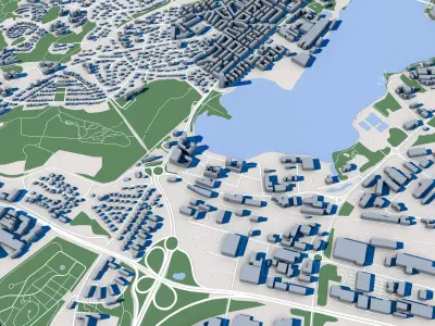 Jonkoping City in Sweden 3D model