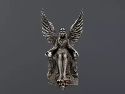  The Angel on the Throne Low-poly 3D model