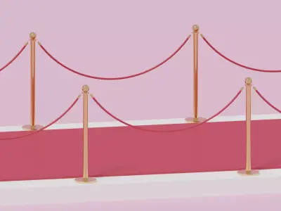 Cartoon Red Carpet 3D model