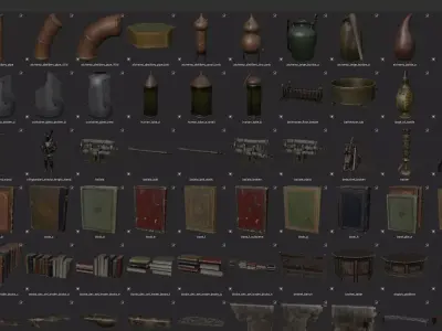 2000 Medieval Game Assets Vol3-Inspired by The Witcher 3 Low-poly 3D model