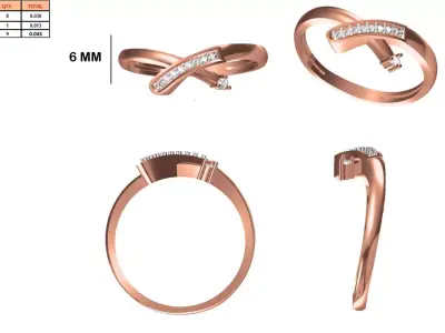 Ladies-Elegant Stone Rings For Womens 35 3D print model