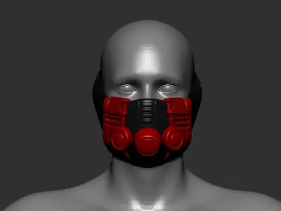 helmet high poly sculpt 3d printable  3D model 83