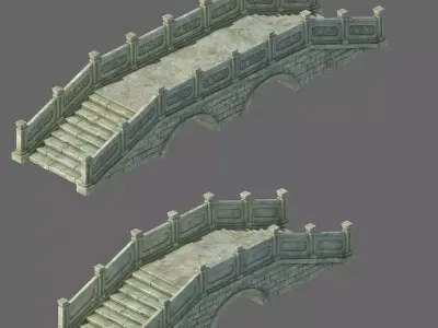 Game Architecture - Stone Bridge 12 3D model