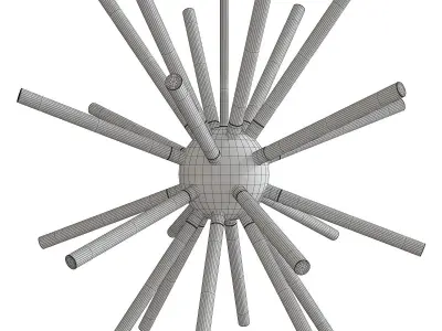 Astro LED Chandelier Low-poly 3D model