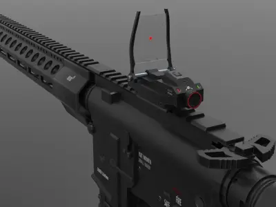 Red Green Dot Sight Low-poly 3D model