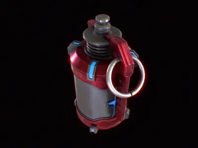 Cyberpunk LightGranade Low-poly 3D model