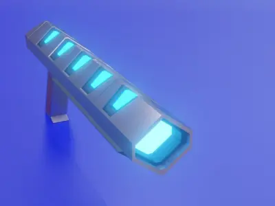 scifi-weapon light Low-poly 3D model