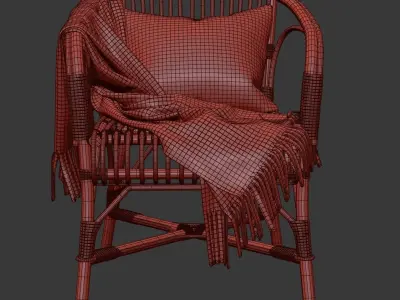Salvador rattan chair  3D model