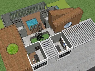 Weekend Home I Architectural Scene I Isometric View 3D model