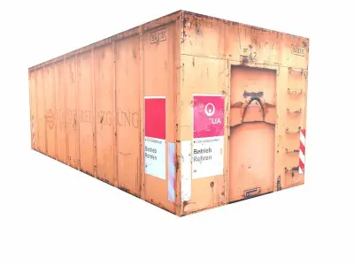 Industrial Waste Dumpster Low-poly 3D model