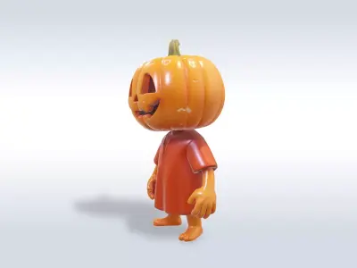 Jolly Pumpkin halloween Character   3D model