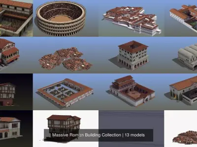 Massive Roman Building Collection 3D Model Pack