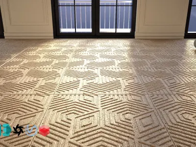3D Floor Tiles Textured Free Archviz  3Ds Max maya Cinema 4D 3D model