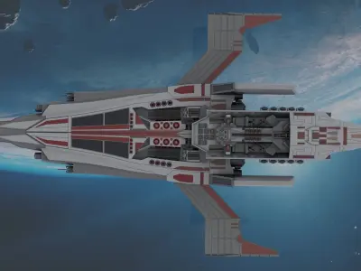 AI Generated Scifi Ship 3D model