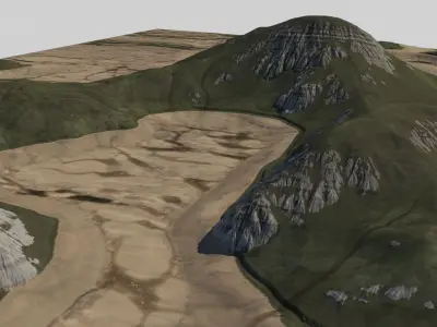 Landscape Tropical Islands Low-poly 3D model