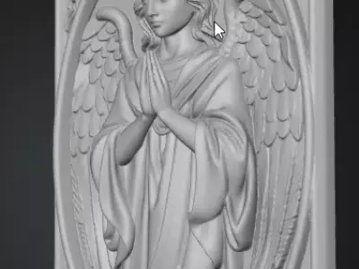 Guardian Angel Relief 3D Model 3D print model
