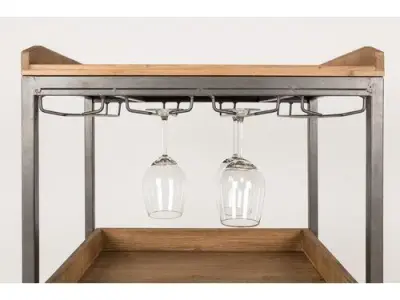 Brown Finley Bottle Wine Cabinet 3D model