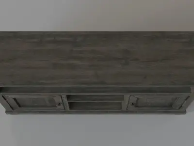 Sinclair Grey 64 Inch TV Stand 3D model