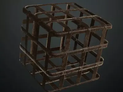 Rusted Iron Prison Bars Metal PBR Seamless Texture