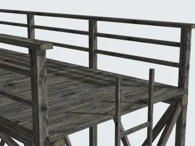 Dock 04 Low-poly 3D model
