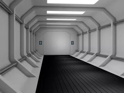 Sci Fi Tunnel 3D model
