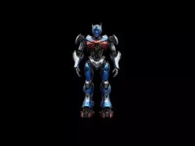 Robots Pack 10 Low-poly 3D model