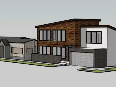 Two Suburb Houses 3D model